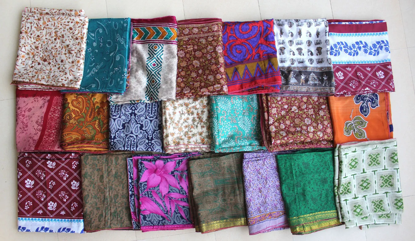 Indian Silk Sari saree vintage Scarf Scarves Shawl Wrap Dupatta Head wraps Large Size