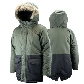 Kids Boys Padded Fleece Lined Parka Coat