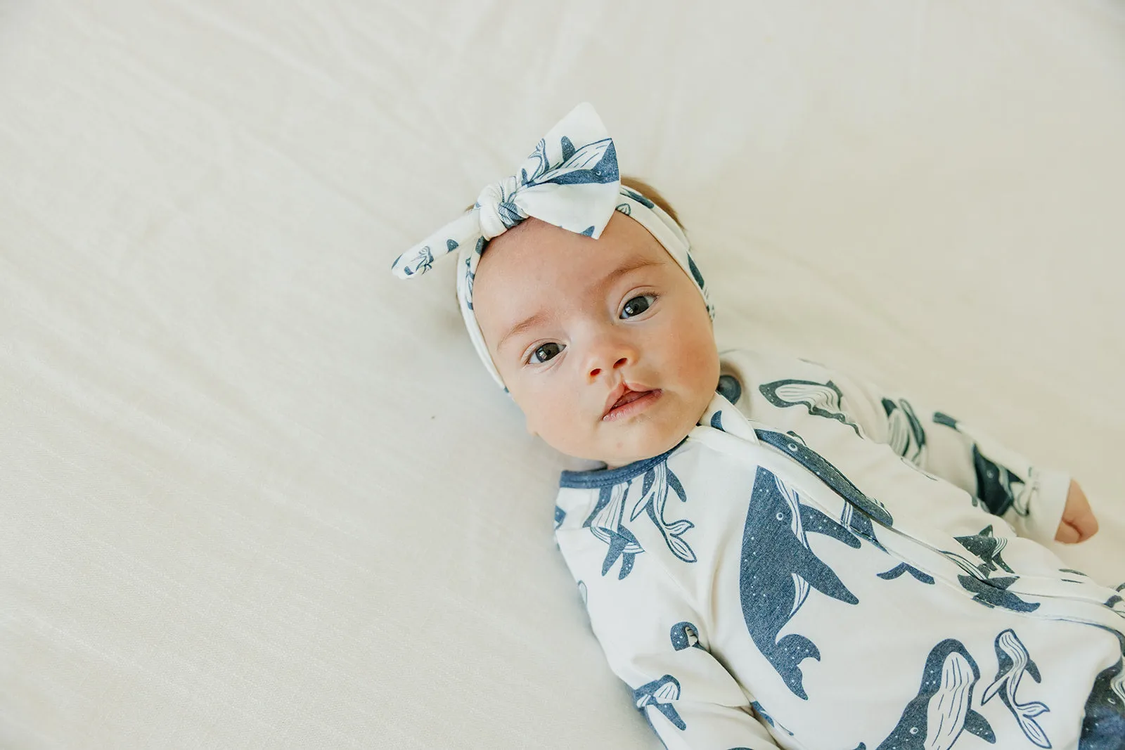 Knit Headband Bow - Cove