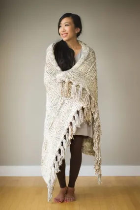 Knit Kit - Simple Chunky Ribbed Knit Blanket