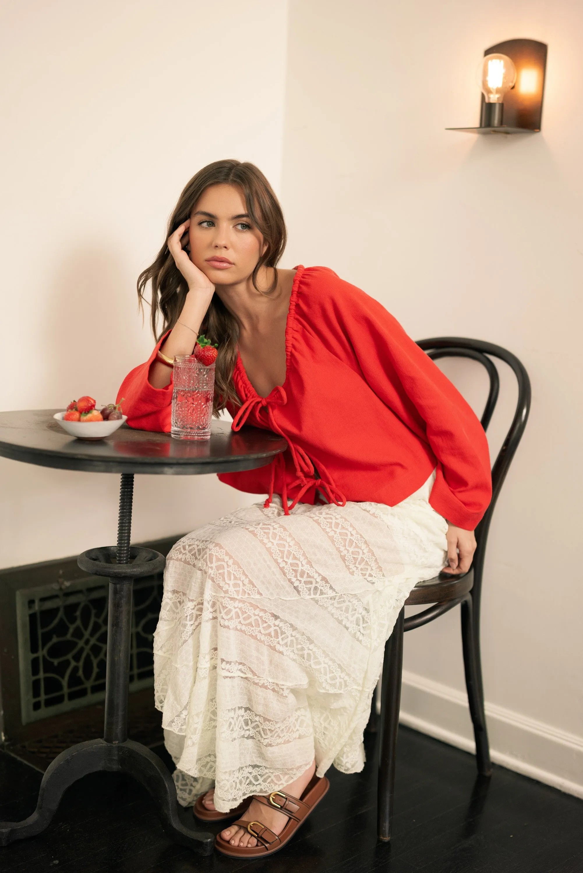 Lace Knitted Long Skirt