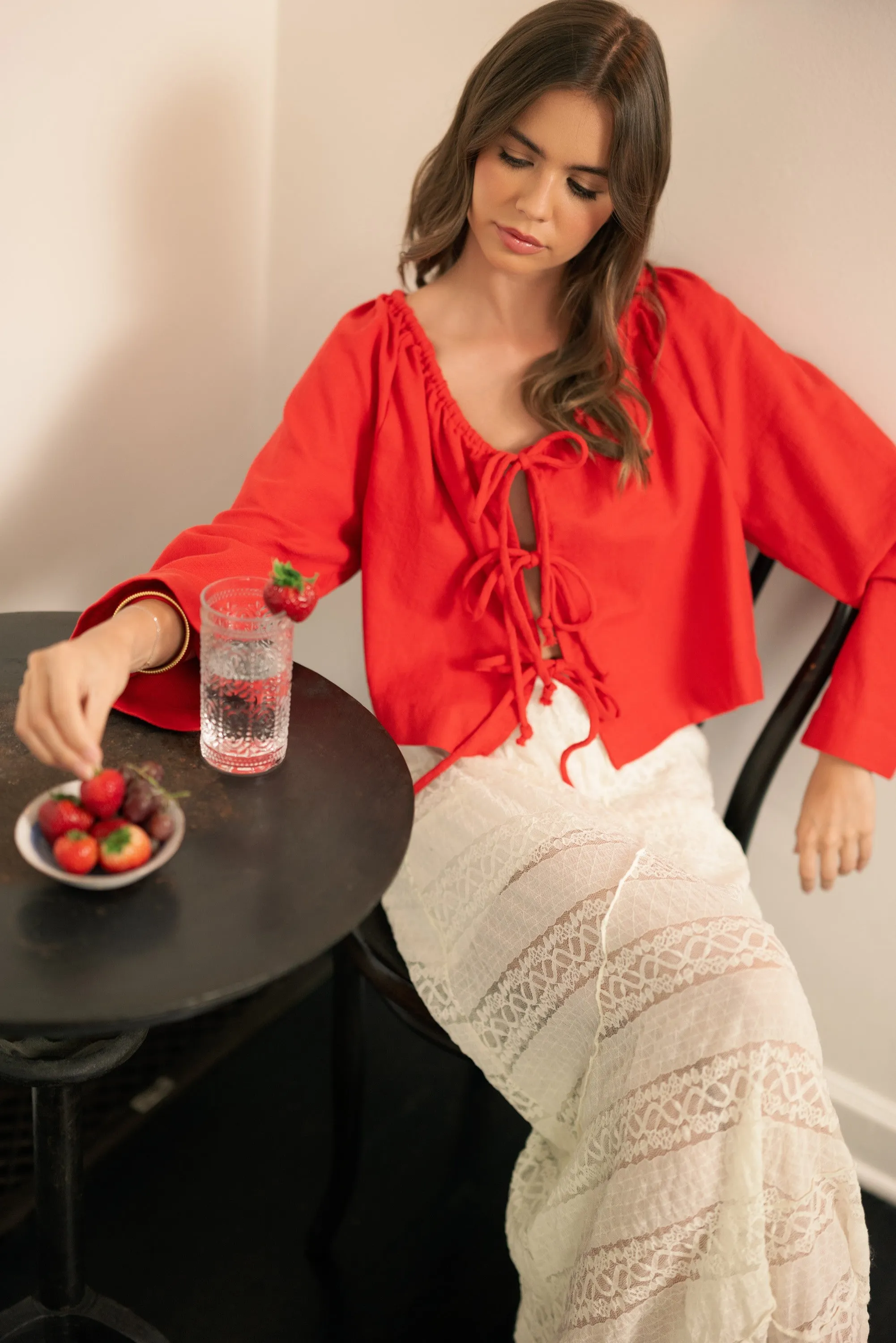 Lace Knitted Long Skirt