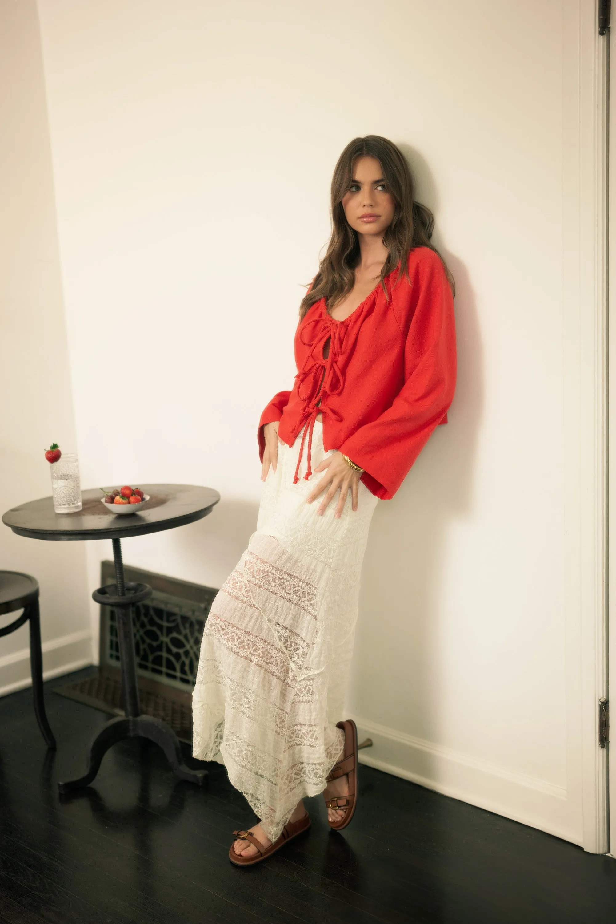 Lace Knitted Long Skirt