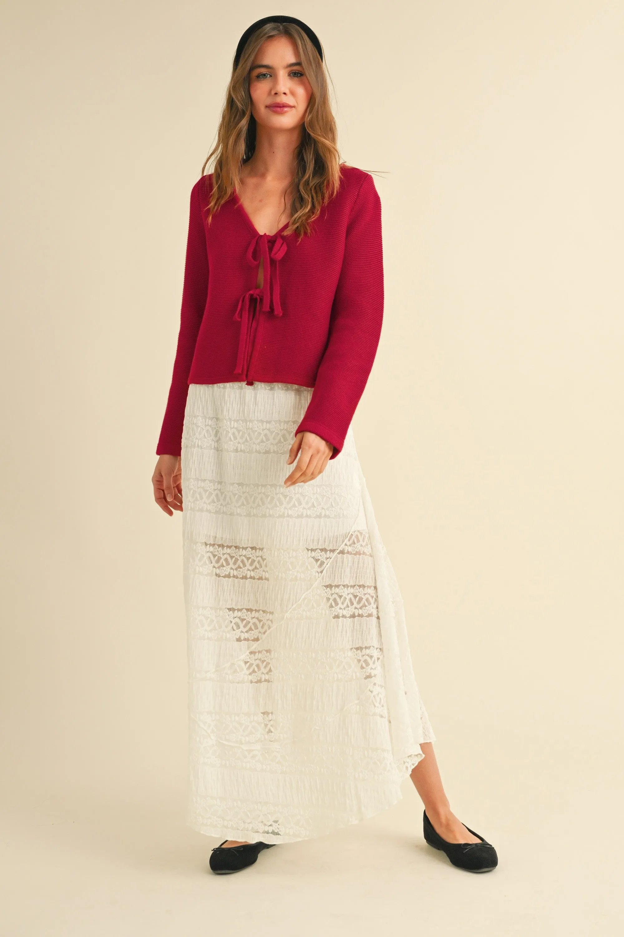 Lace Knitted Long Skirt