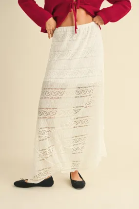 Lace Knitted Long Skirt