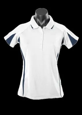 Ladies Eureka Polo White/Navy