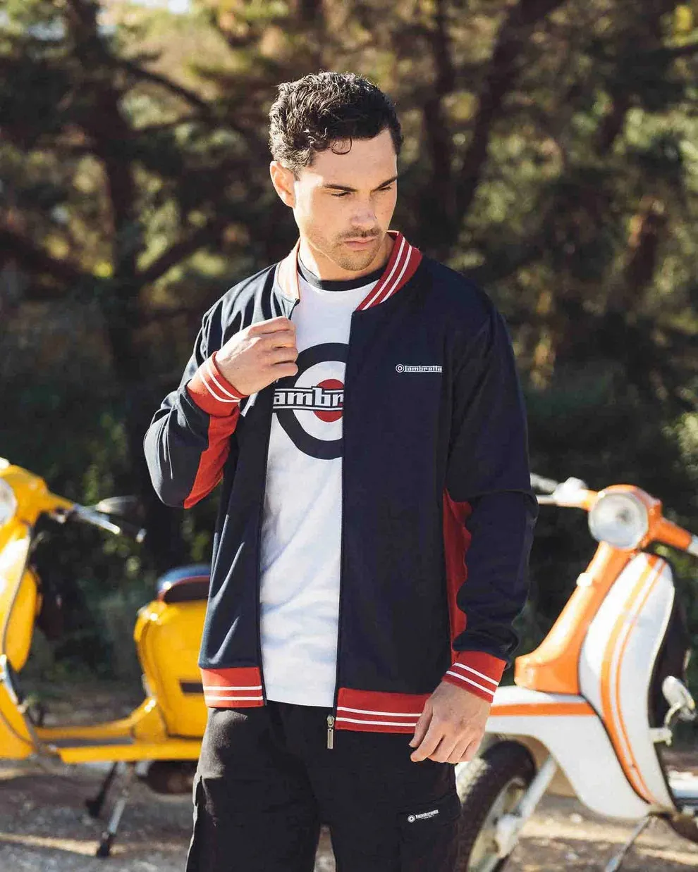 Lambretta Retro Navy Blue Vintage Track Top Jacket