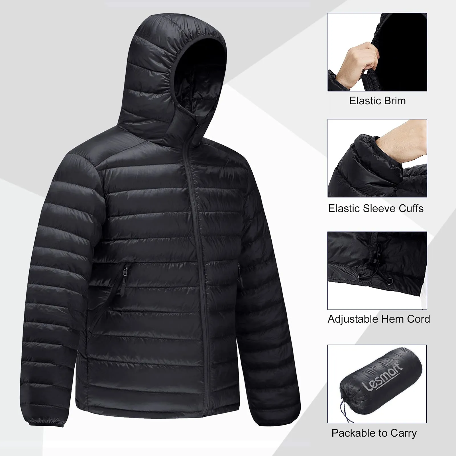 Lesmart Men's Lake Series Down Hooded Jacket