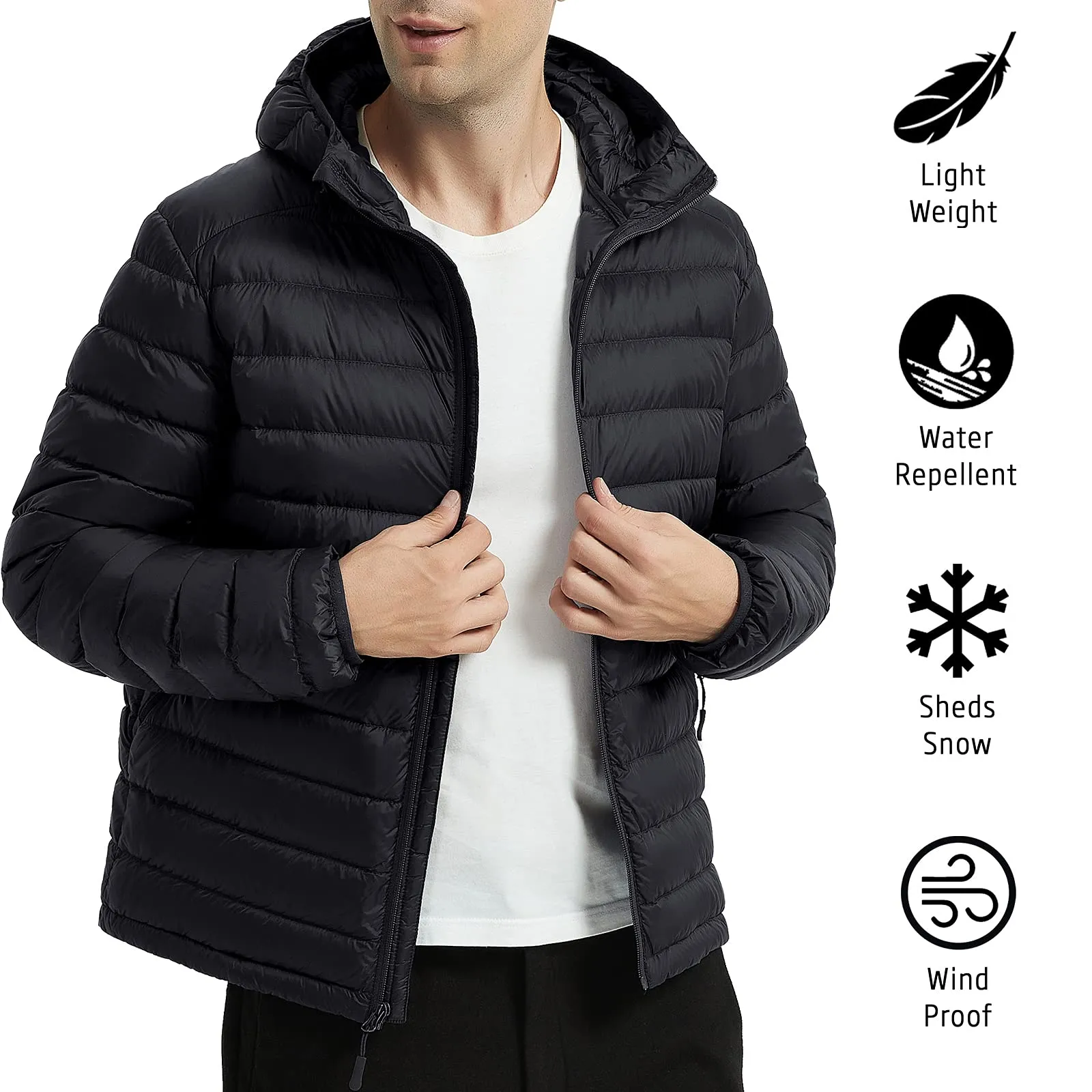 Lesmart Men's Lake Series Down Hooded Jacket
