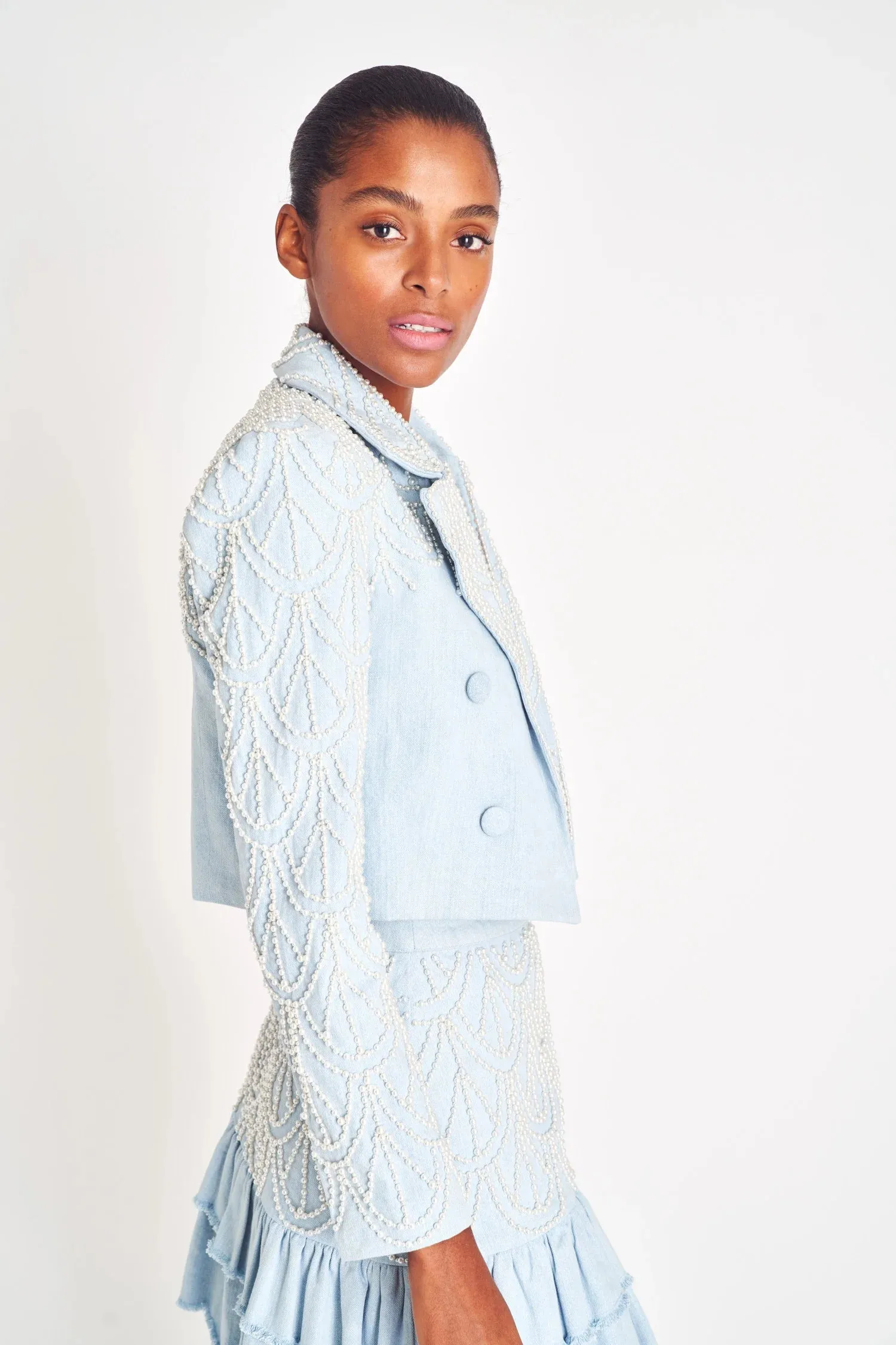 Loveshackfancy Carterio Crop Blazer