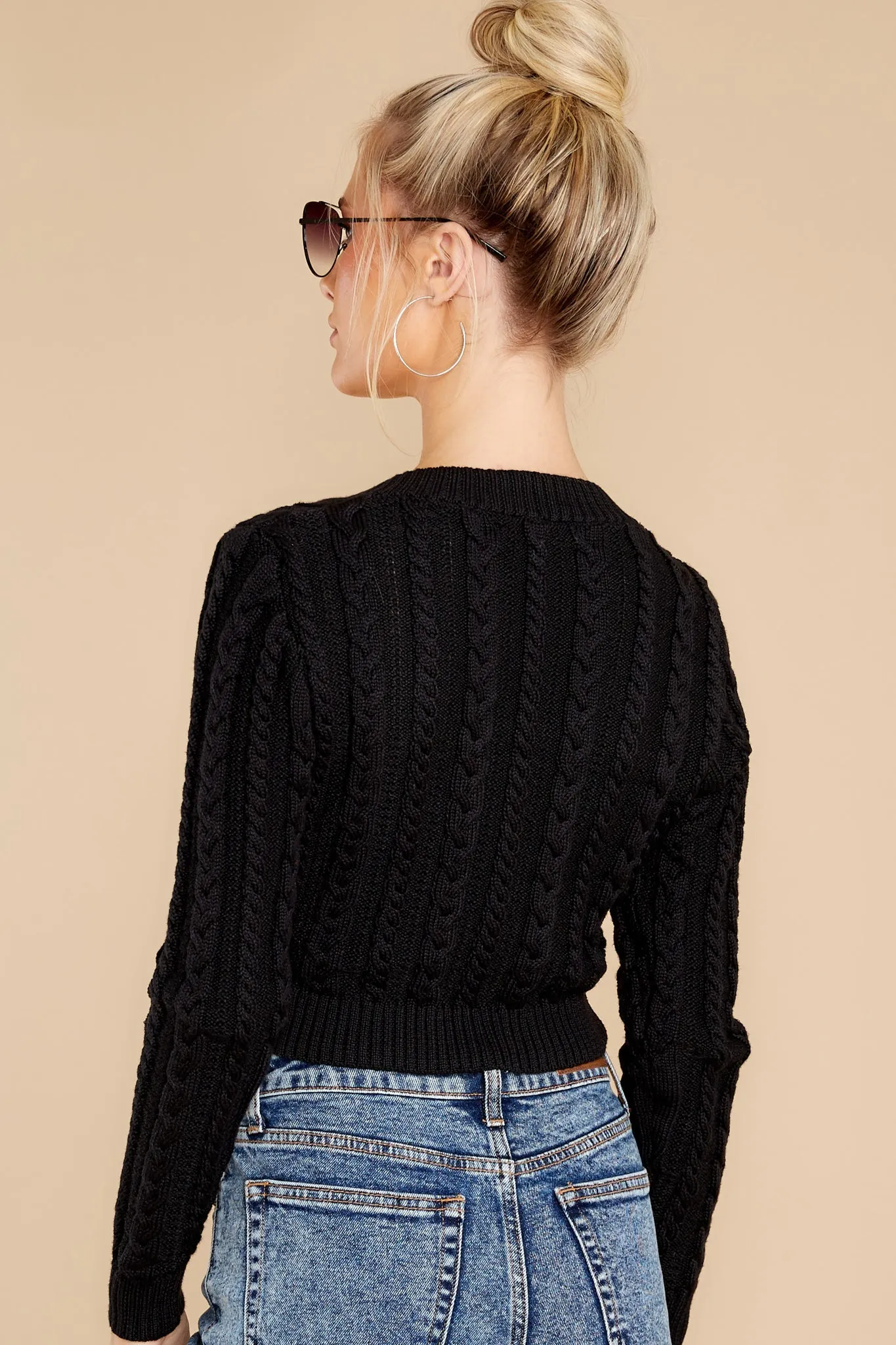 Making Me Blush Black Sweater