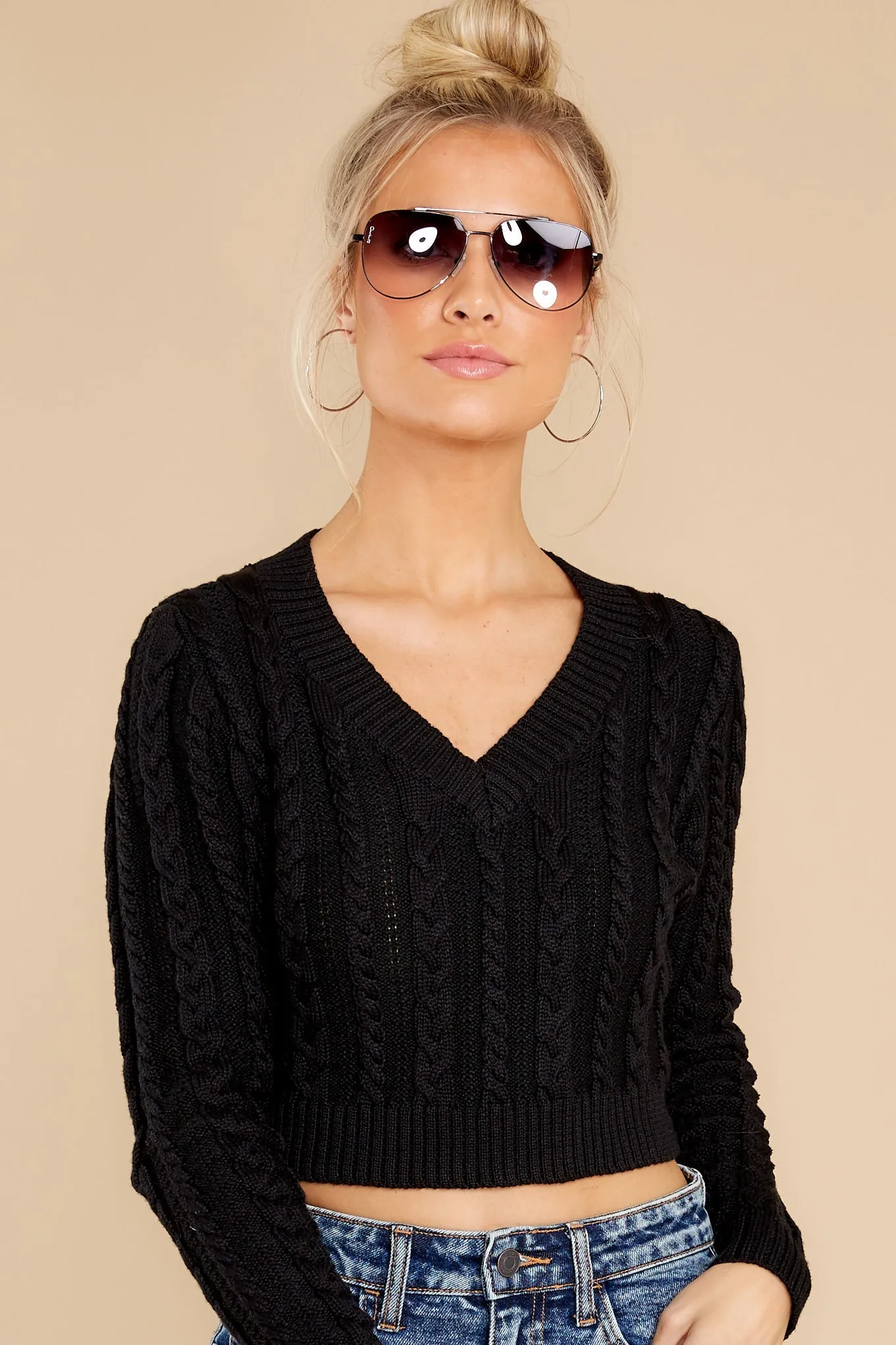 Making Me Blush Black Sweater