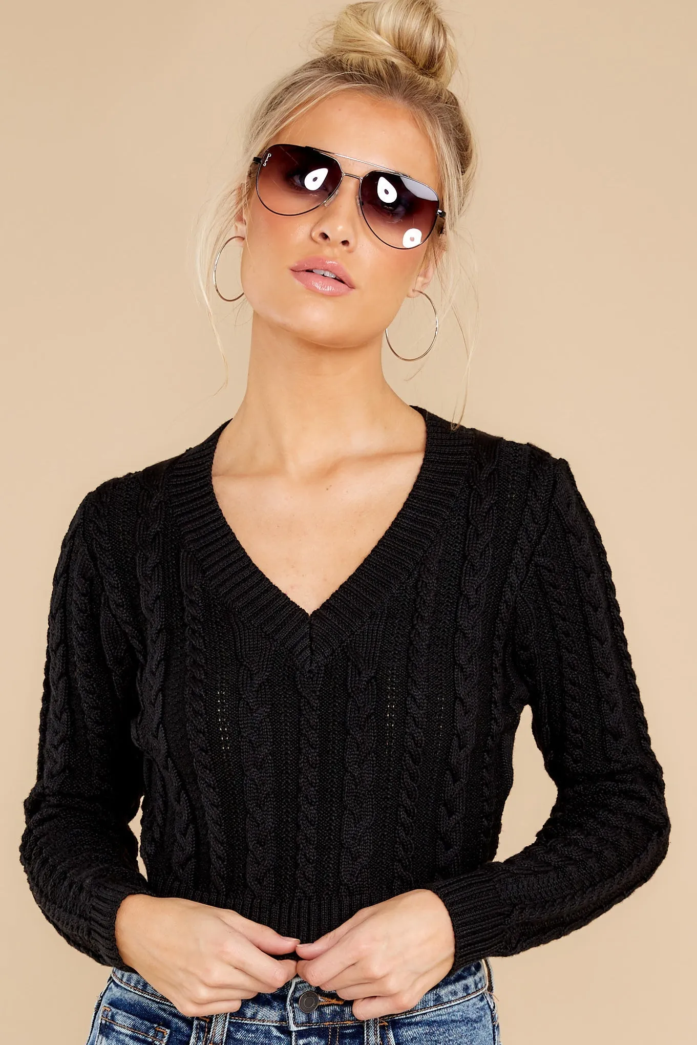 Making Me Blush Black Sweater