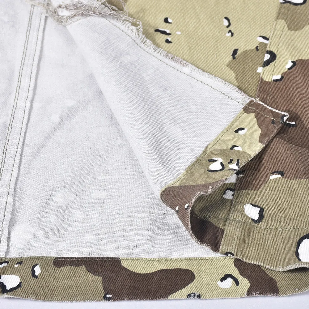 Maxi Camo Side Split Skirt