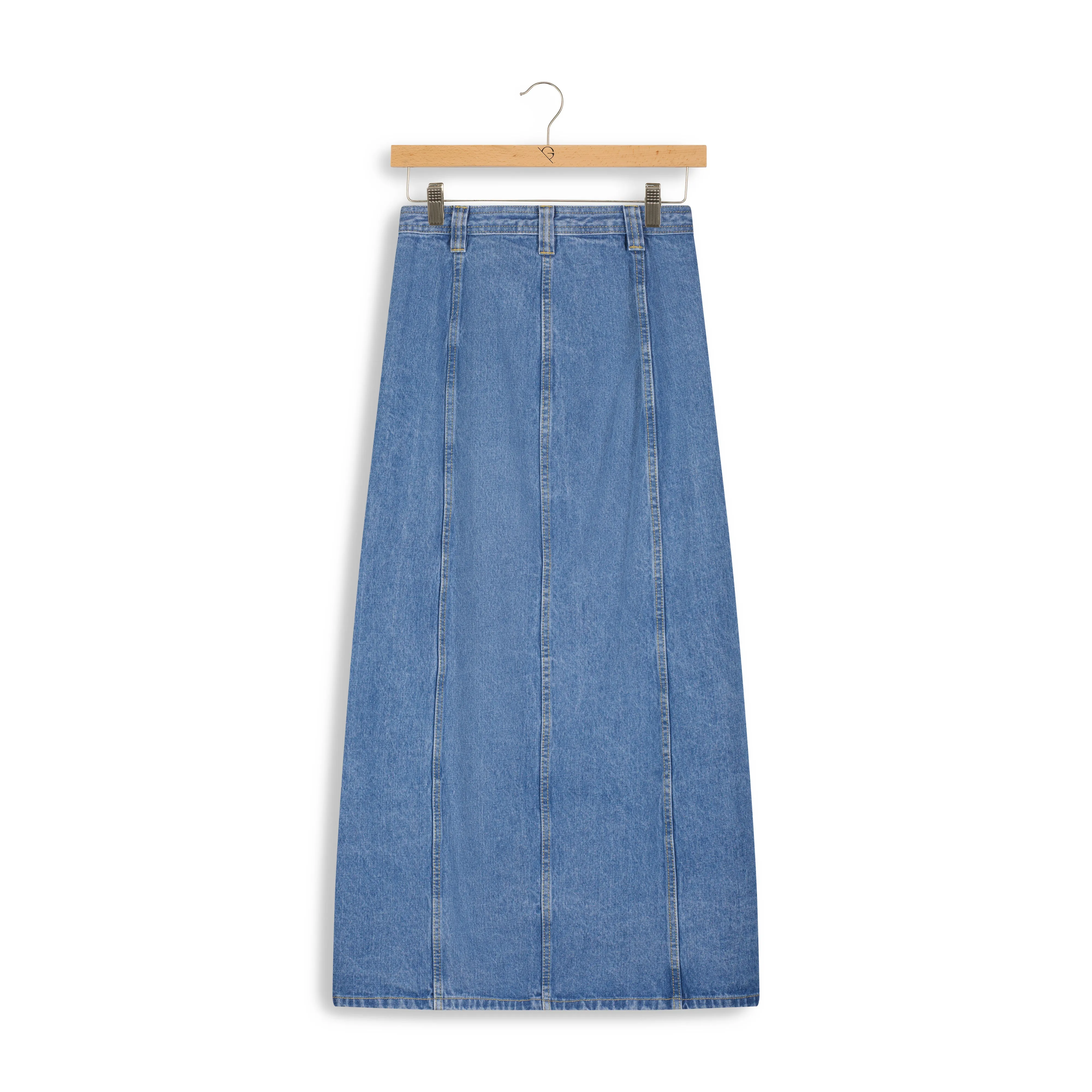 Maxi L. Panel A-Line Skirt W/CF Button