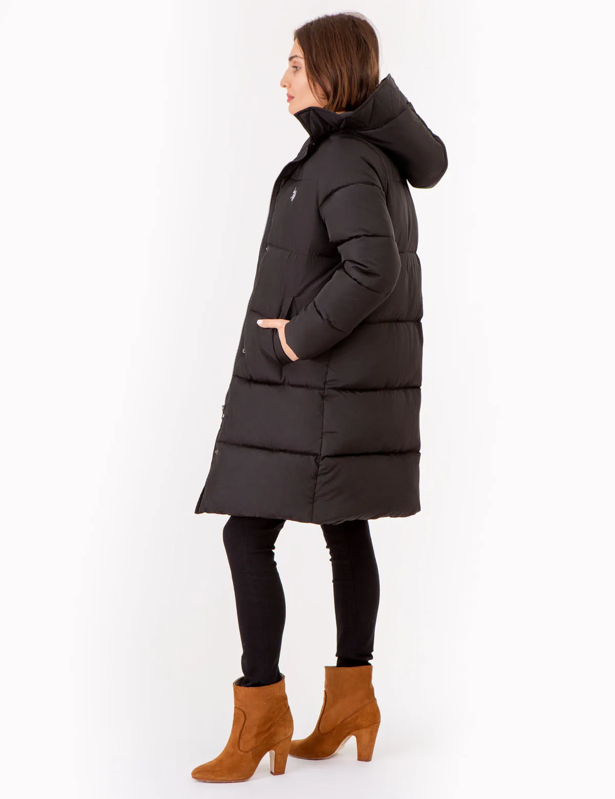 MAXI SNORKEL HOODED PUFFER JACKET