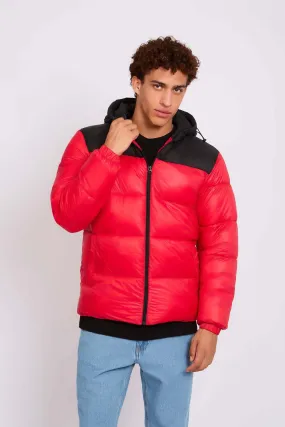 Men Jacket Fashion Puffer Red
