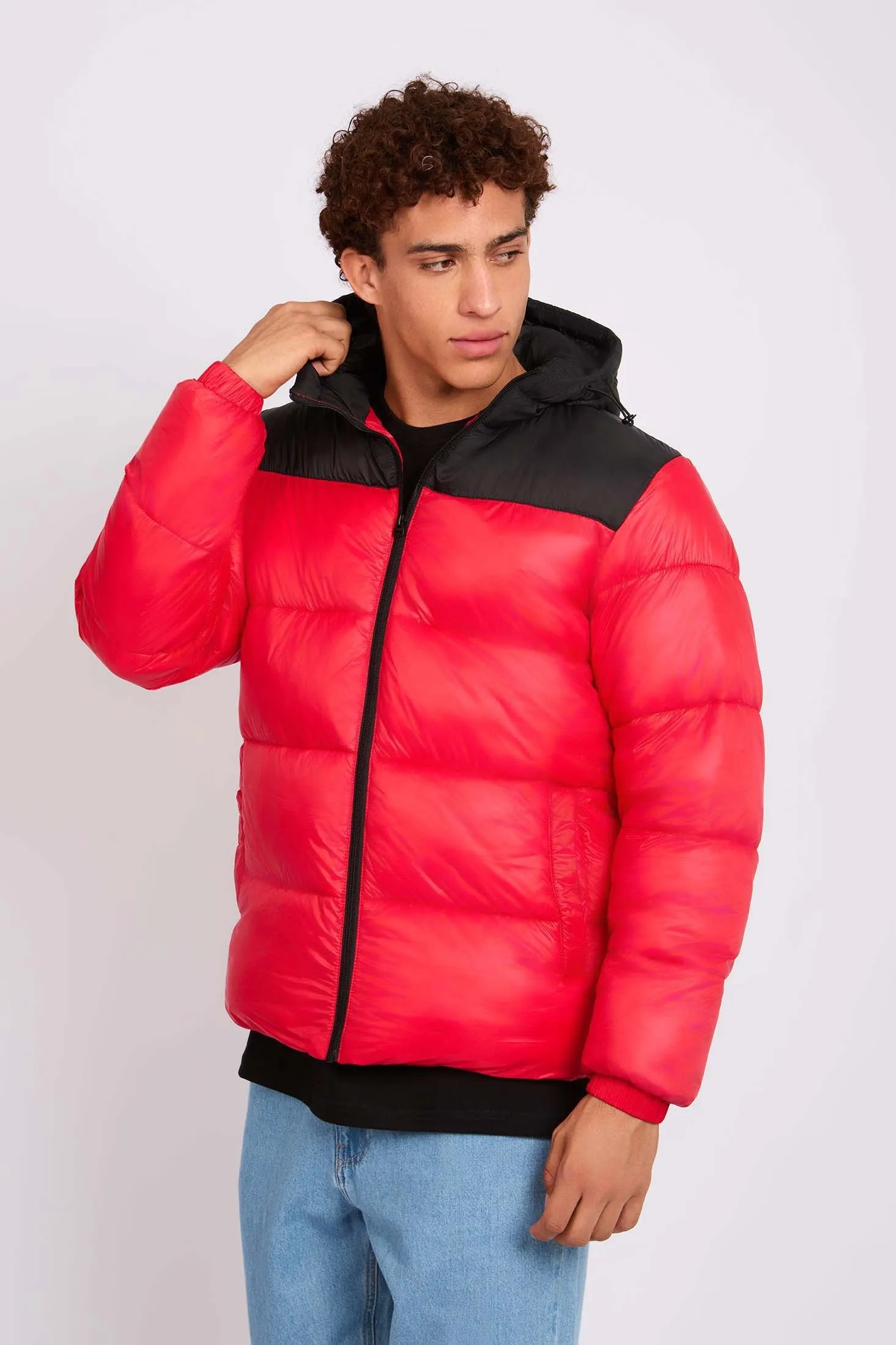 Men Jacket Fashion Puffer Red