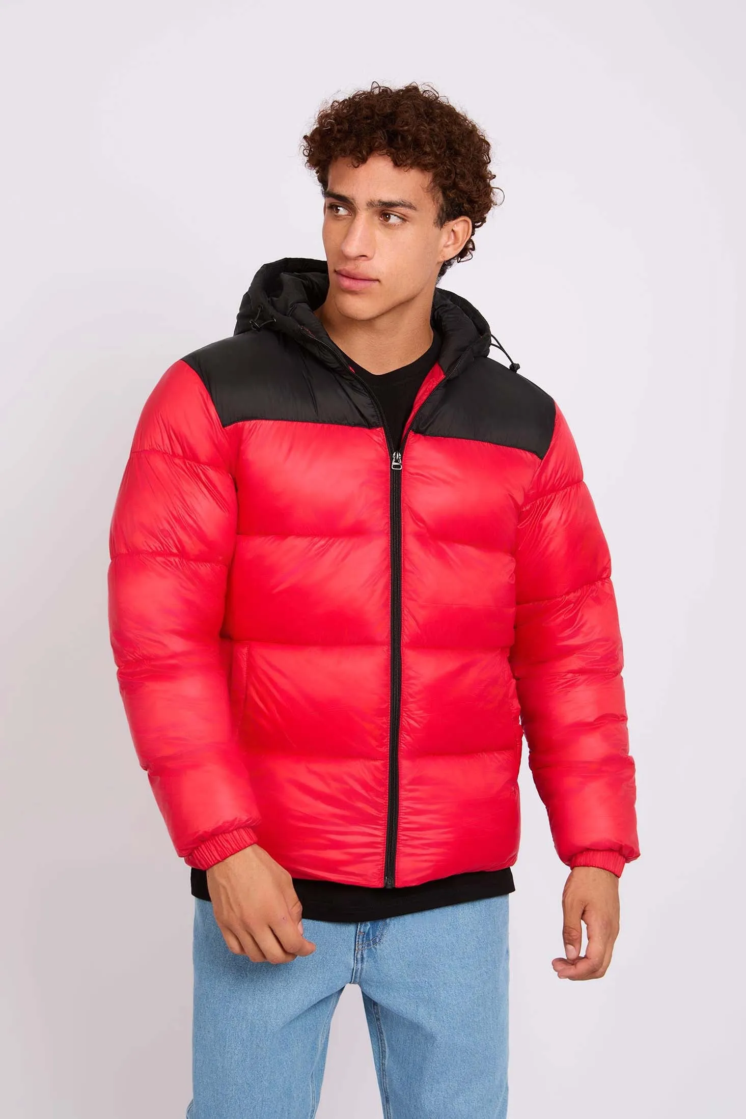 Men Jacket Fashion Puffer Red