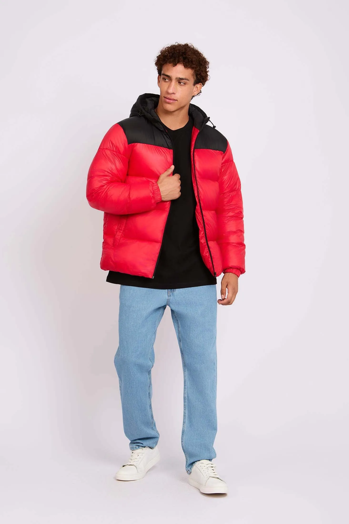 Men Jacket Fashion Puffer Red