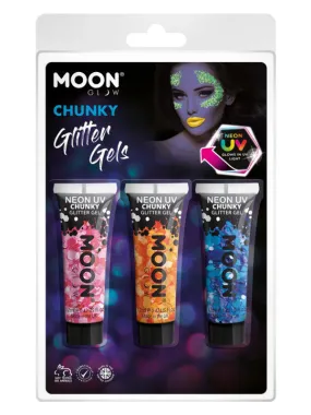 Moon Glow - Neon UV Chunky Glitter Gel,