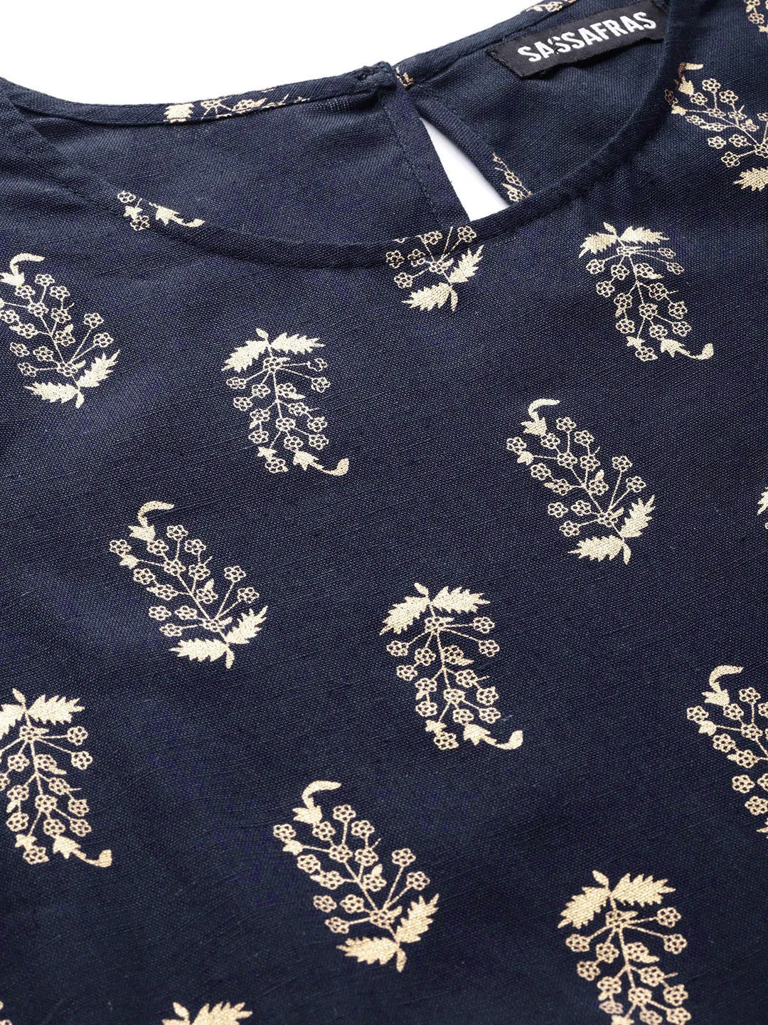 Navy Paisely Anarkali Kurta