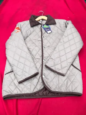 new equitheme quilted coat beige size 14 FREE POSTAGE