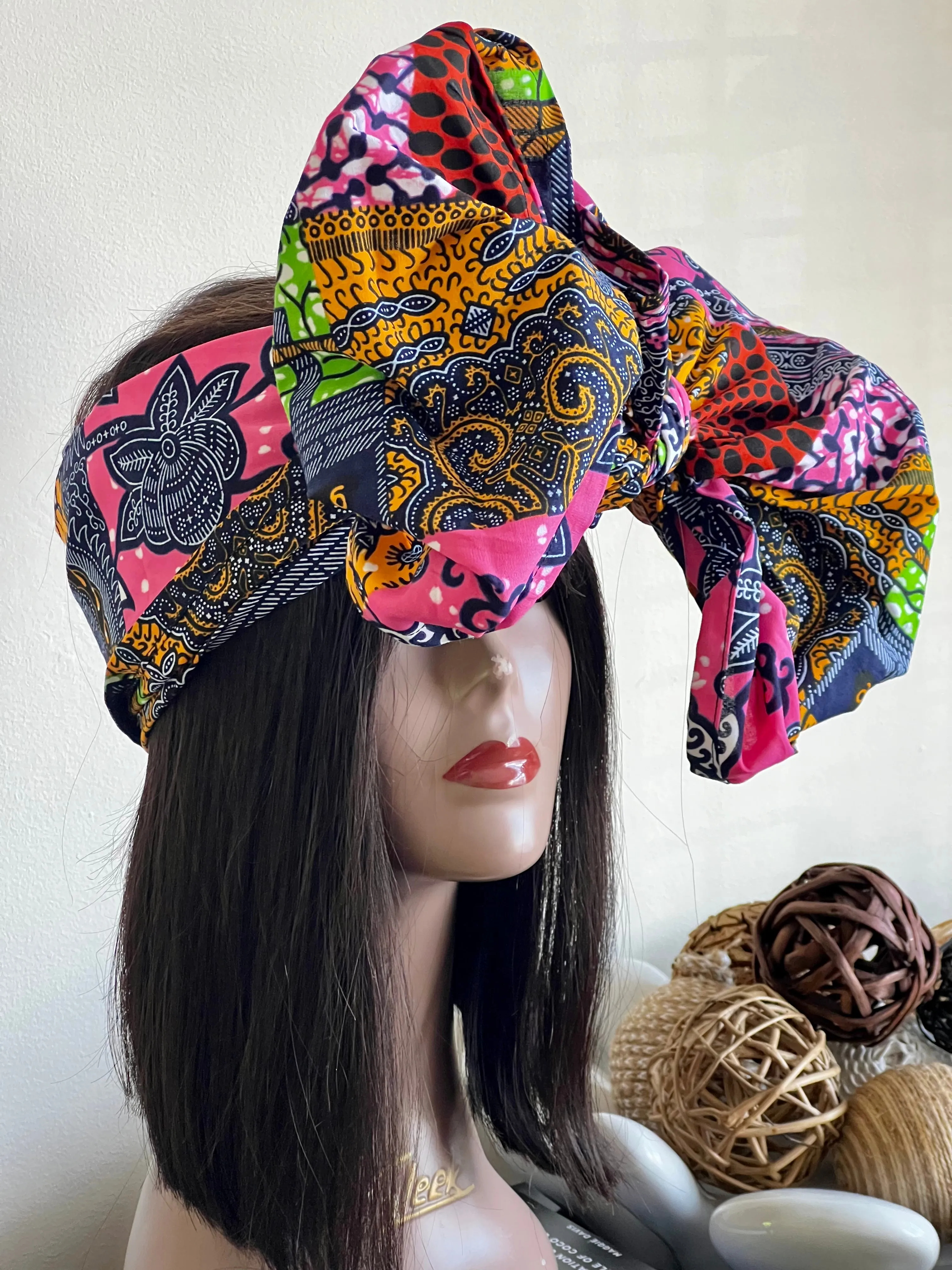 New In African Ankara Print Headwrap/Headtie - Briel