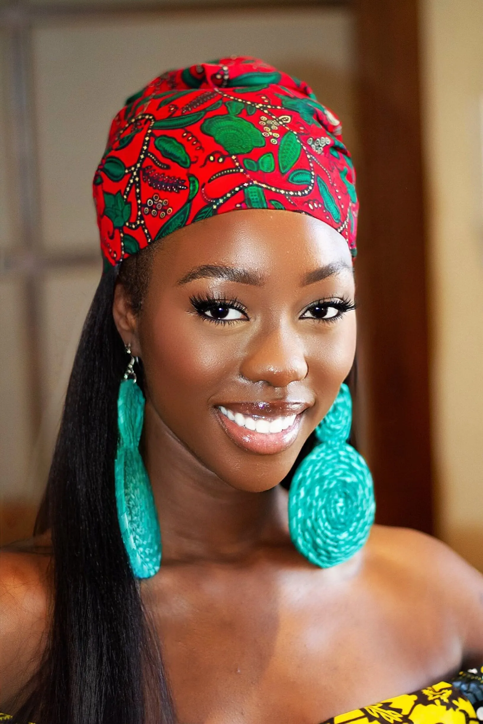 New in African Ankara Print Headwrap/Headtie - Elechi