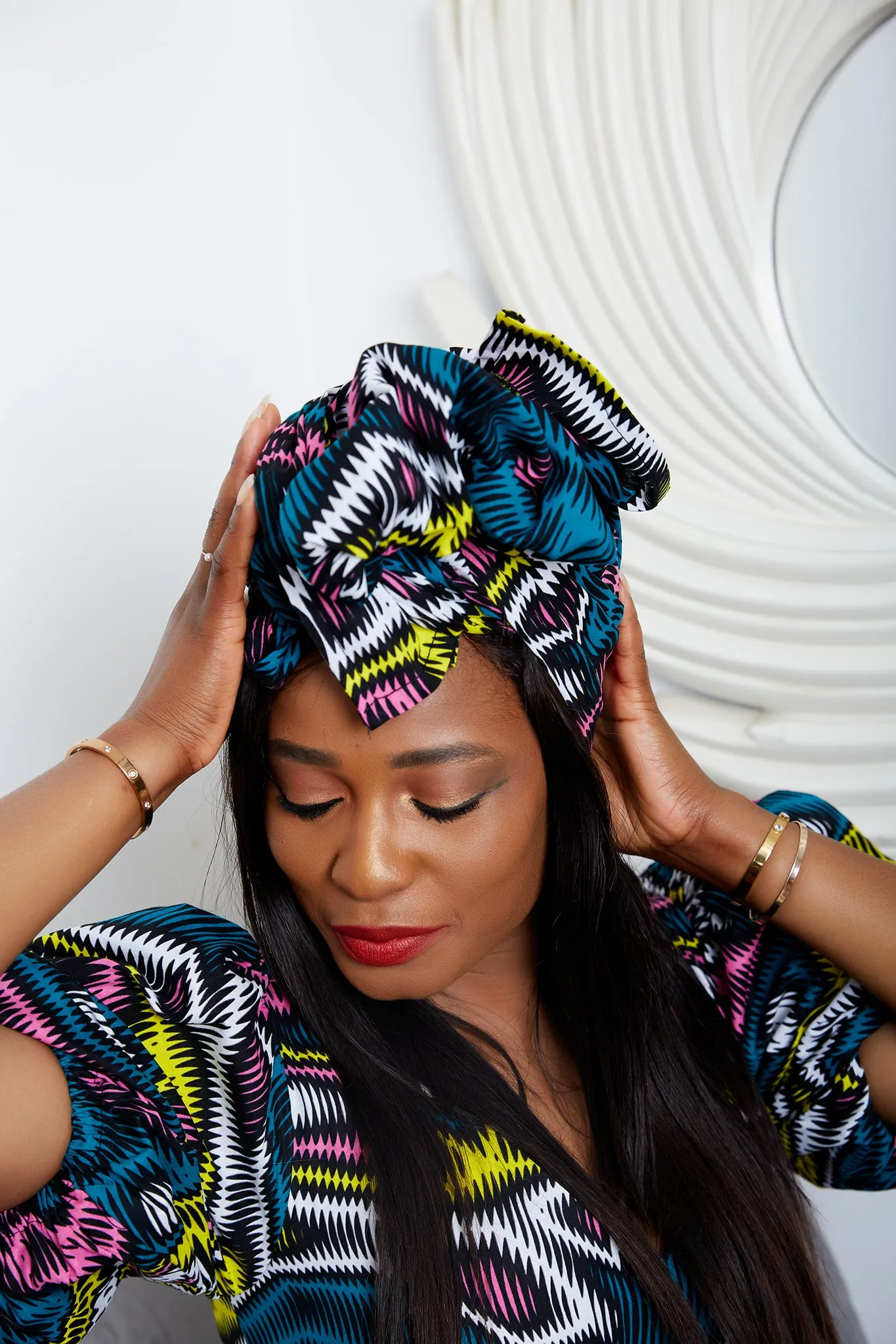 New In African Ankara Print Headwrap/Headtie - Zendaya