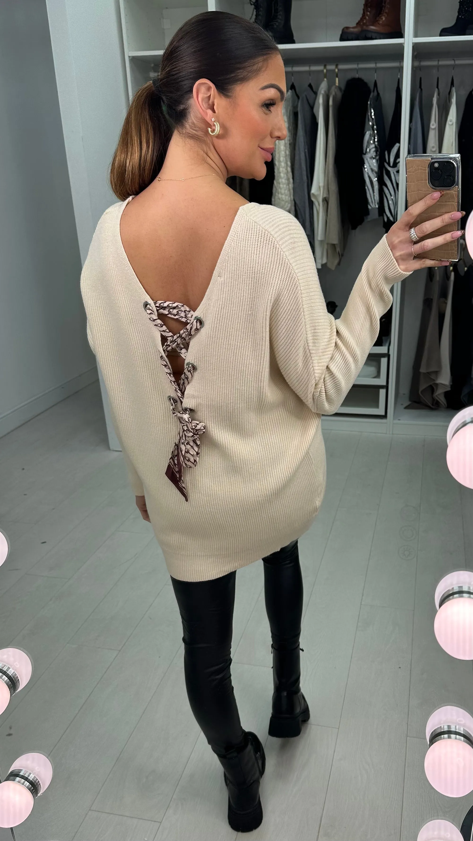Olani Bow Tie Knit Jumper