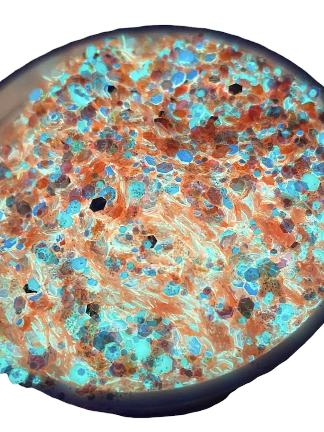 Orange Glow in the Dark Glitter Chunky Mix