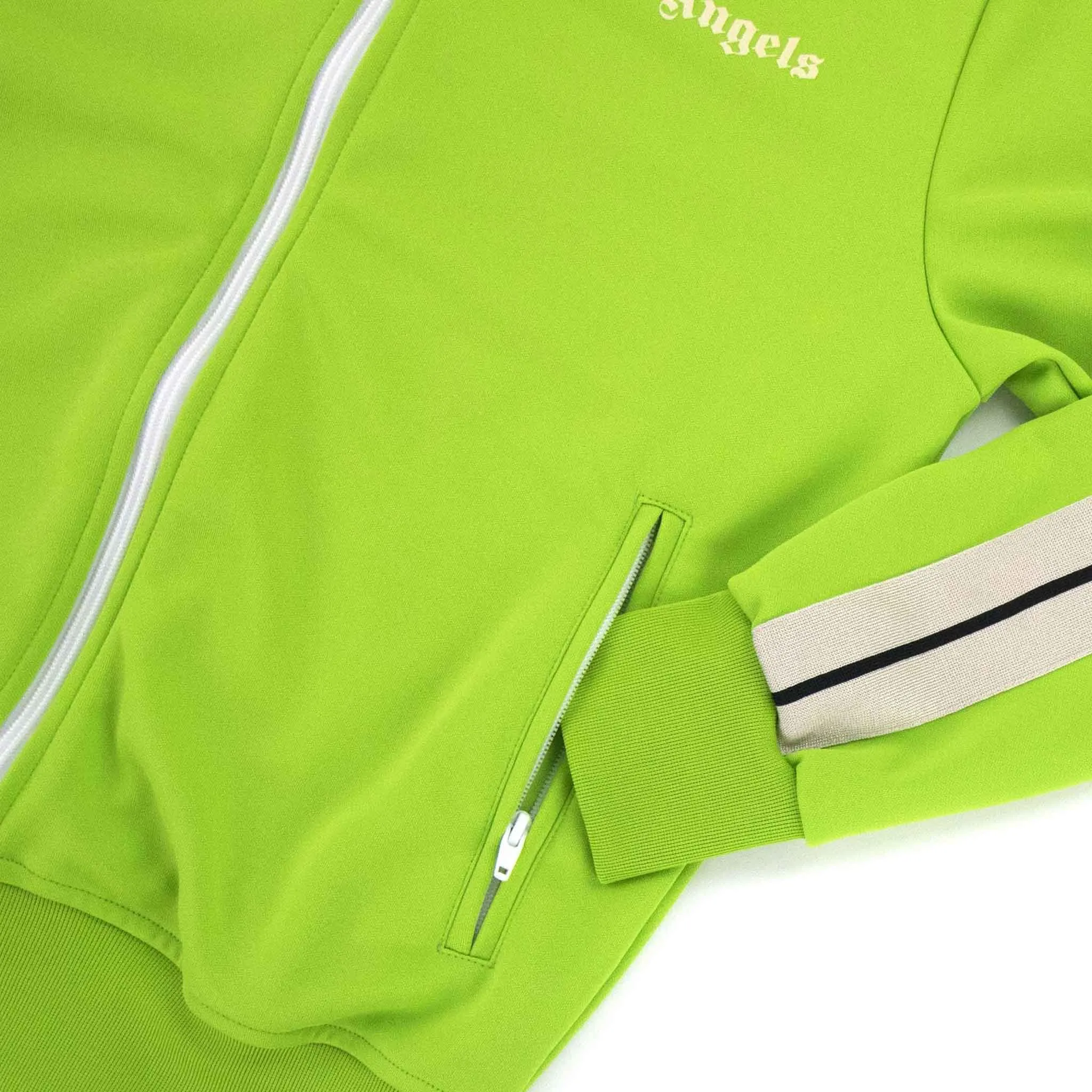 Palm Angels Classic Track Jacket in Lime Green