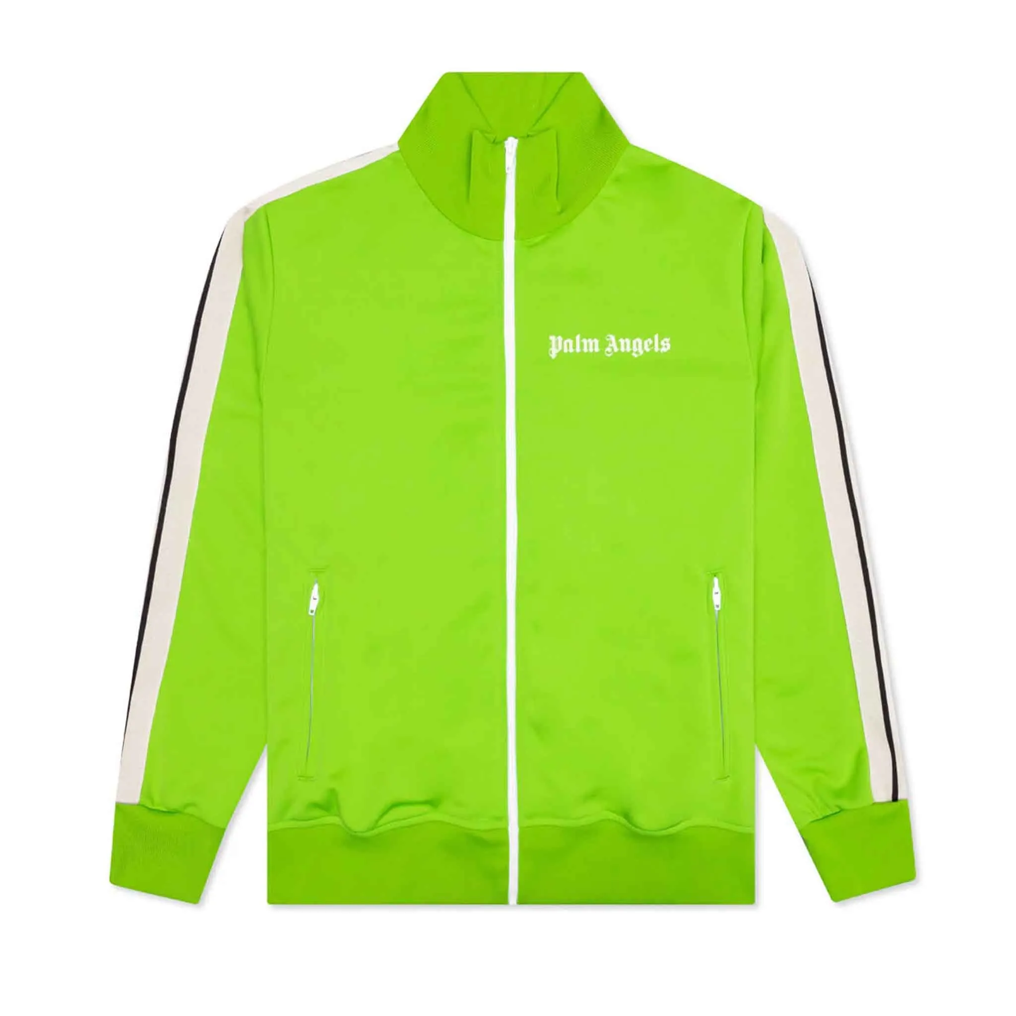 Palm Angels Classic Track Jacket in Lime Green