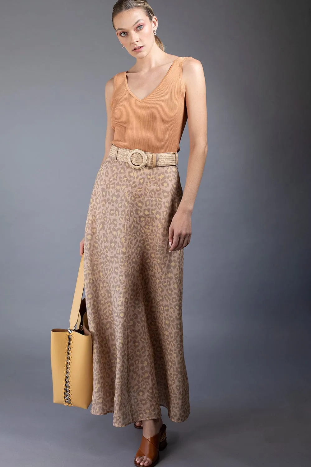 Pattie A Line Midi Skirt
