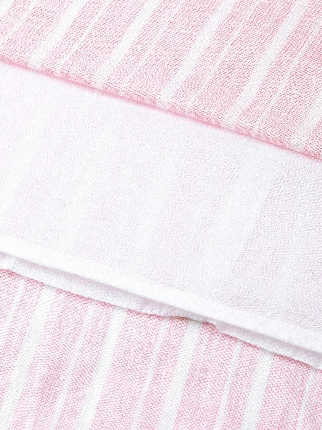 Pink Stripes Drawstring Kurta