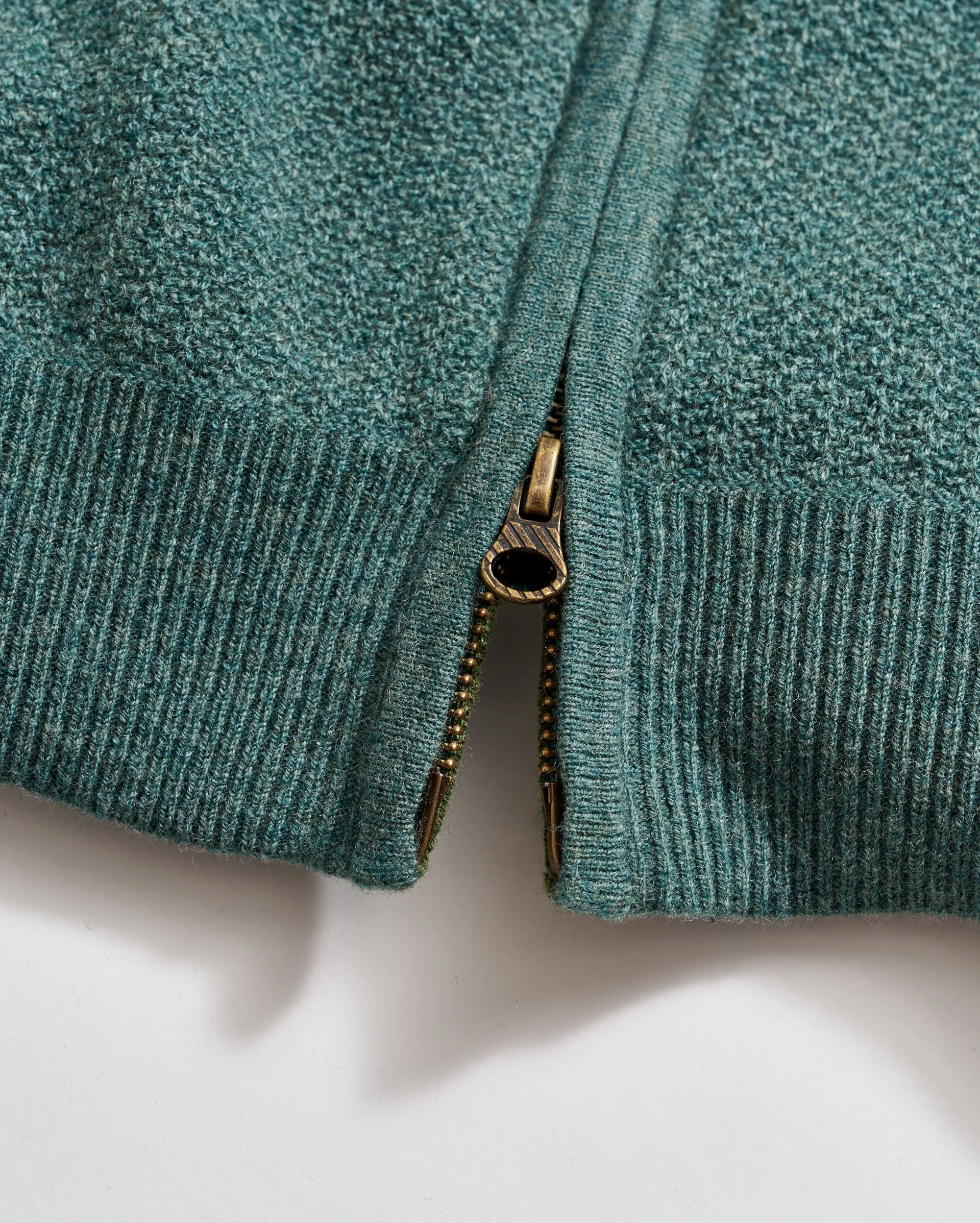 Pique Full Zip Sweater