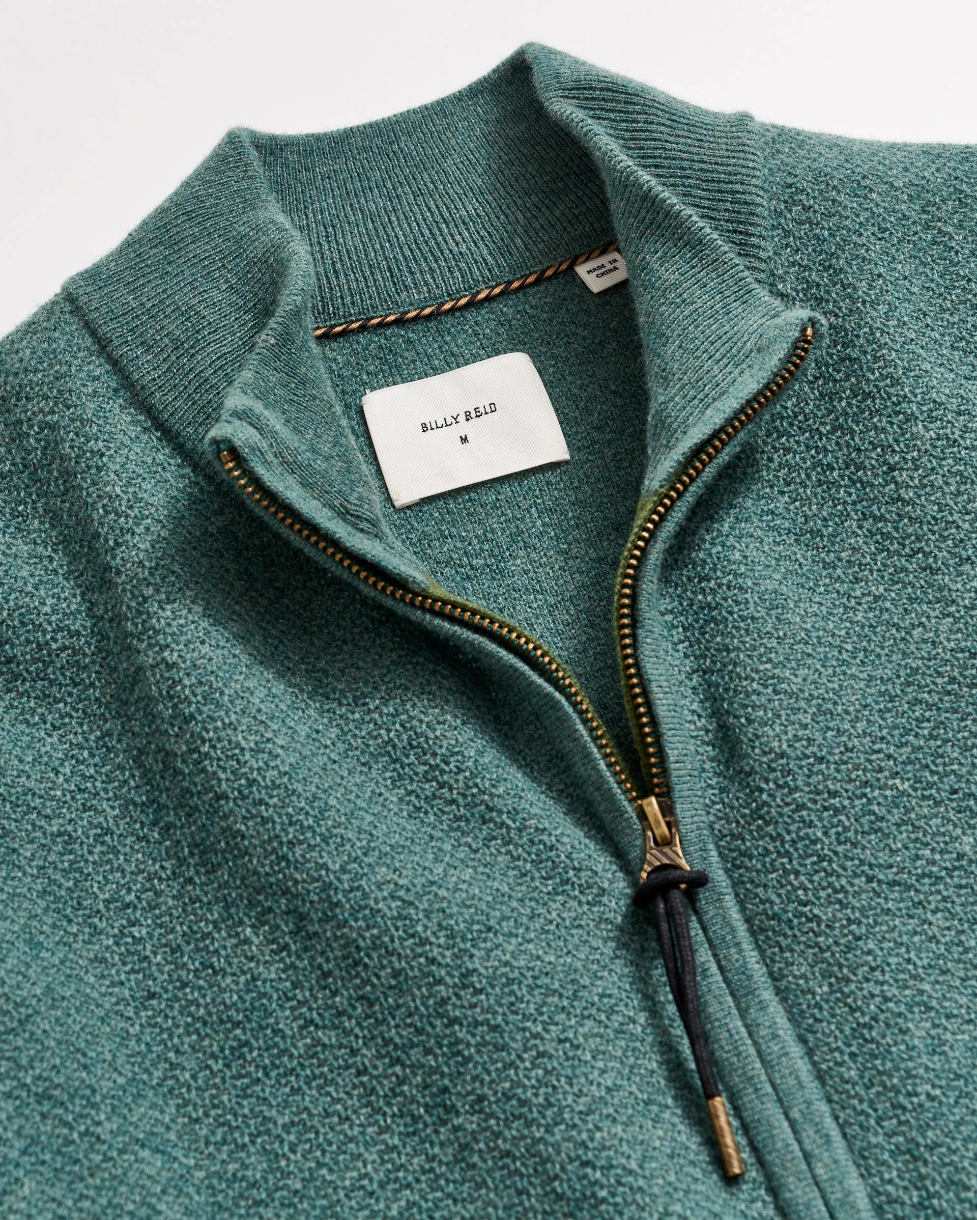 Pique Full Zip Sweater