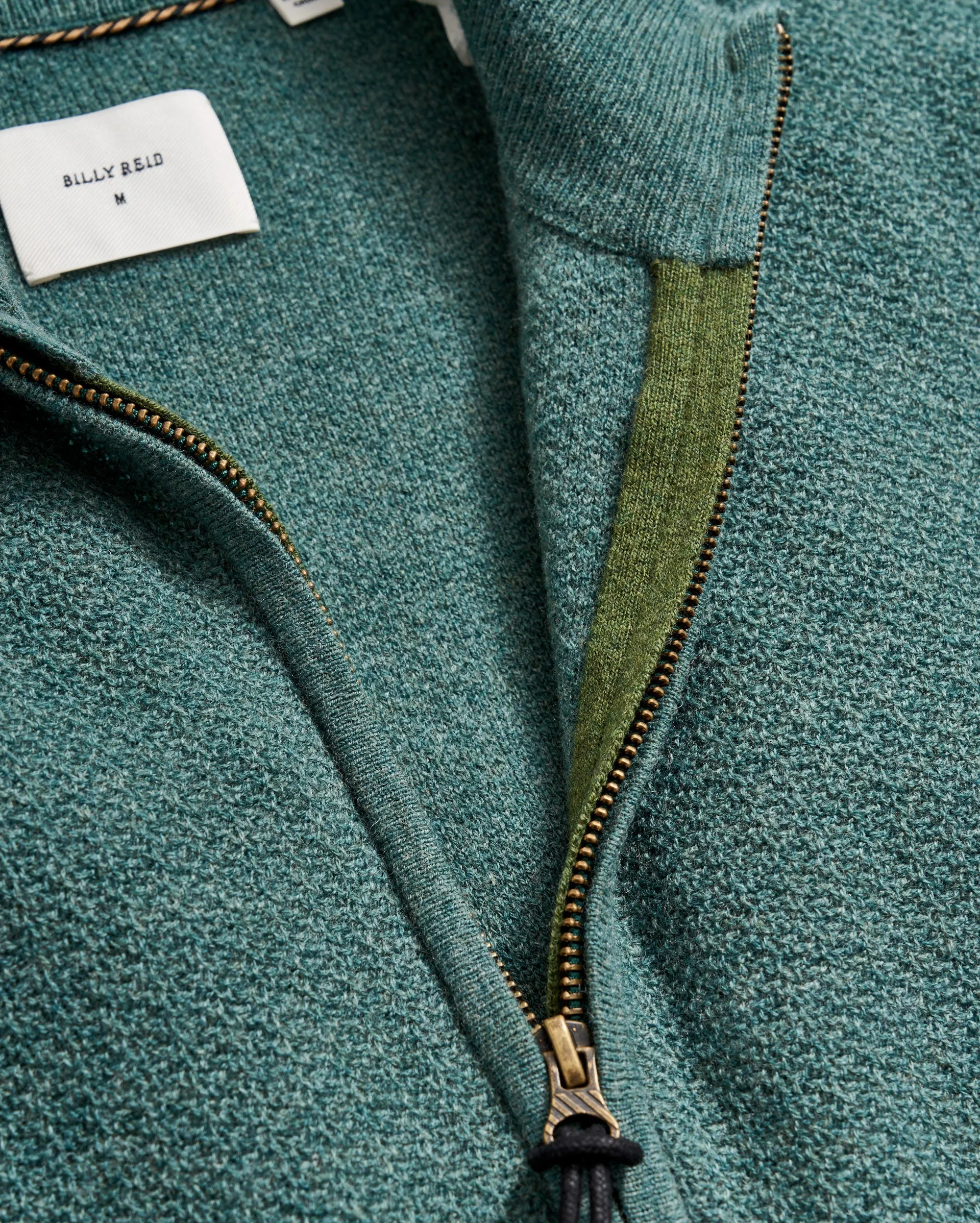 Pique Full Zip Sweater