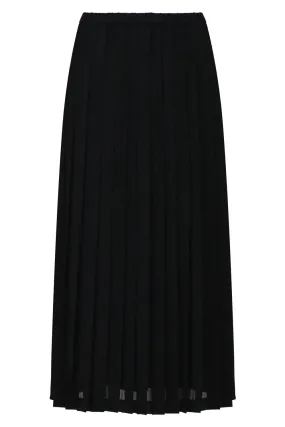 PLEATED SKIRT BLACK GEORGETTE