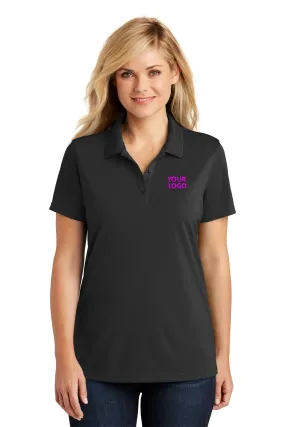 Port Authority Womens Dry Zone UV Micro-Mesh Custom Polos, Deep Black