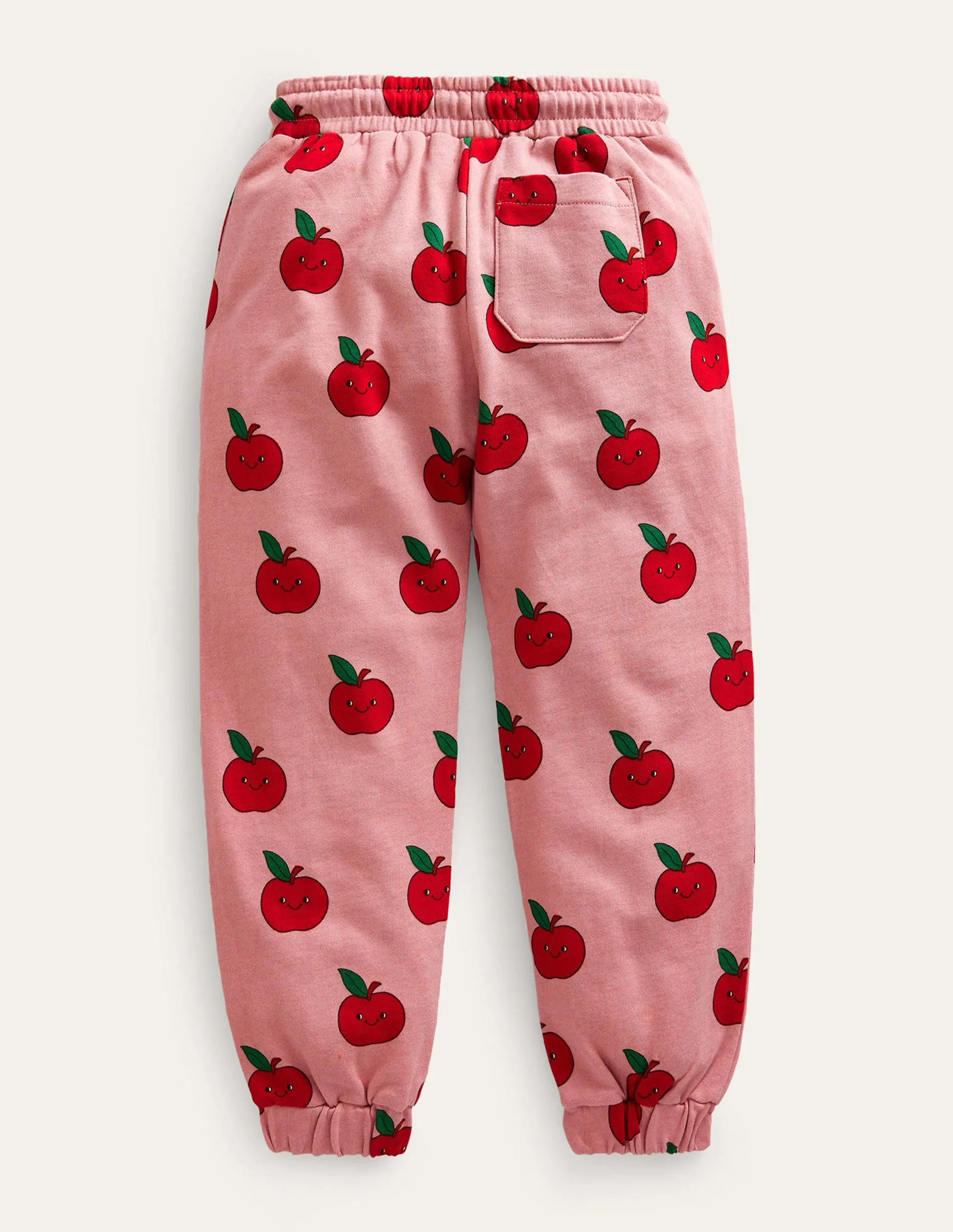Printed Joggers-Almond Pink Apples