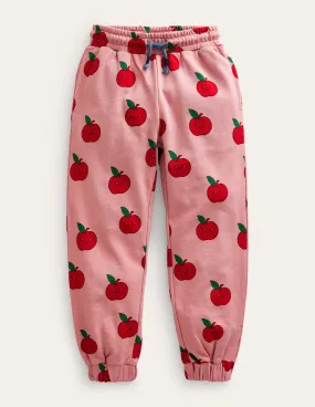 Printed Joggers-Almond Pink Apples