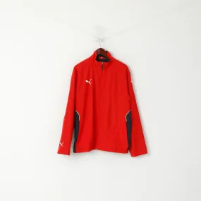 Puma Men L Jacket Red Sportswear Lightweight Full Zipper Activewear Track Top8