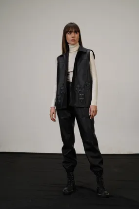 Puzzle Of Life Sleeveless Jacket Set