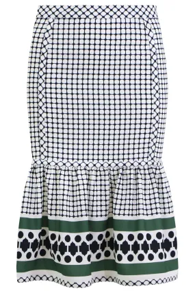 QUATRE SAISON MIDI PEPLUM SKIRT KHAKI