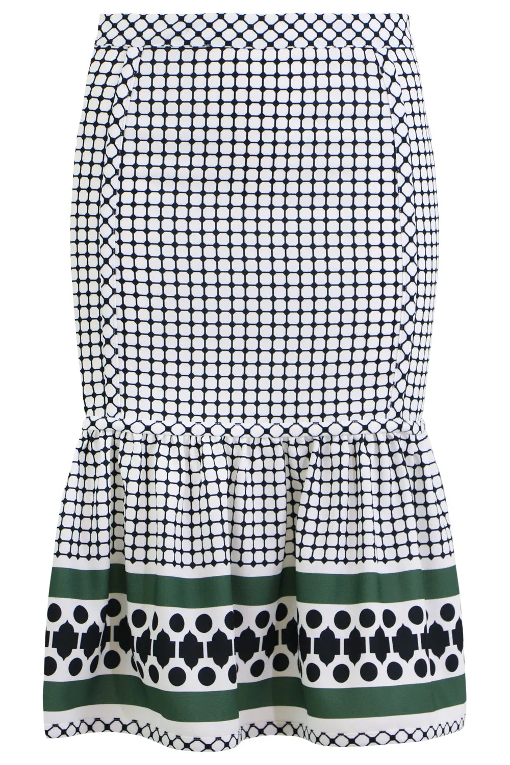 QUATRE SAISON MIDI PEPLUM SKIRT KHAKI