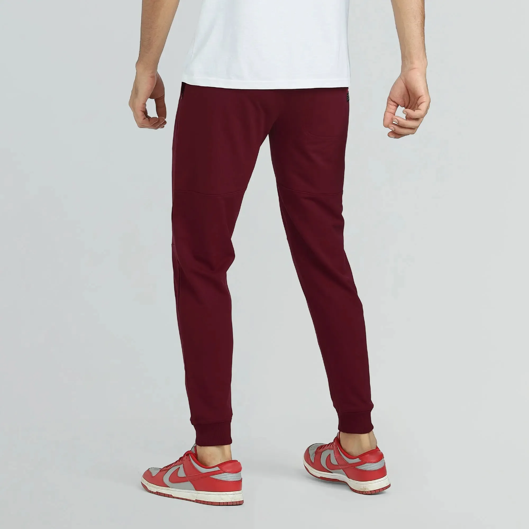 Quest French Terry Cotton-Blend Joggers Scarlet Red
