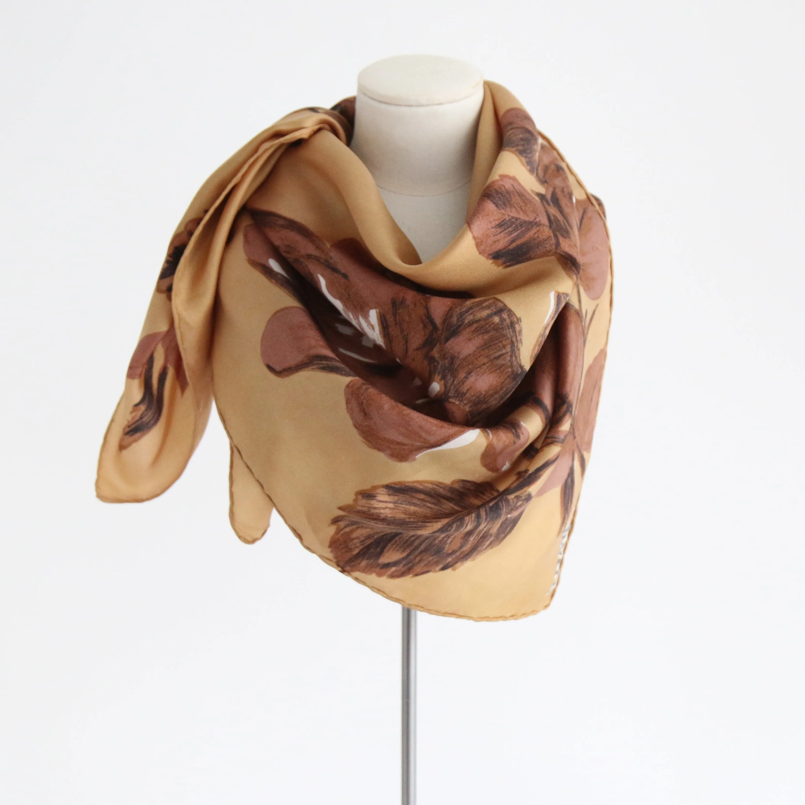 "Caramel Roses" Vintage 1950's Jacqmar Silk Scarf