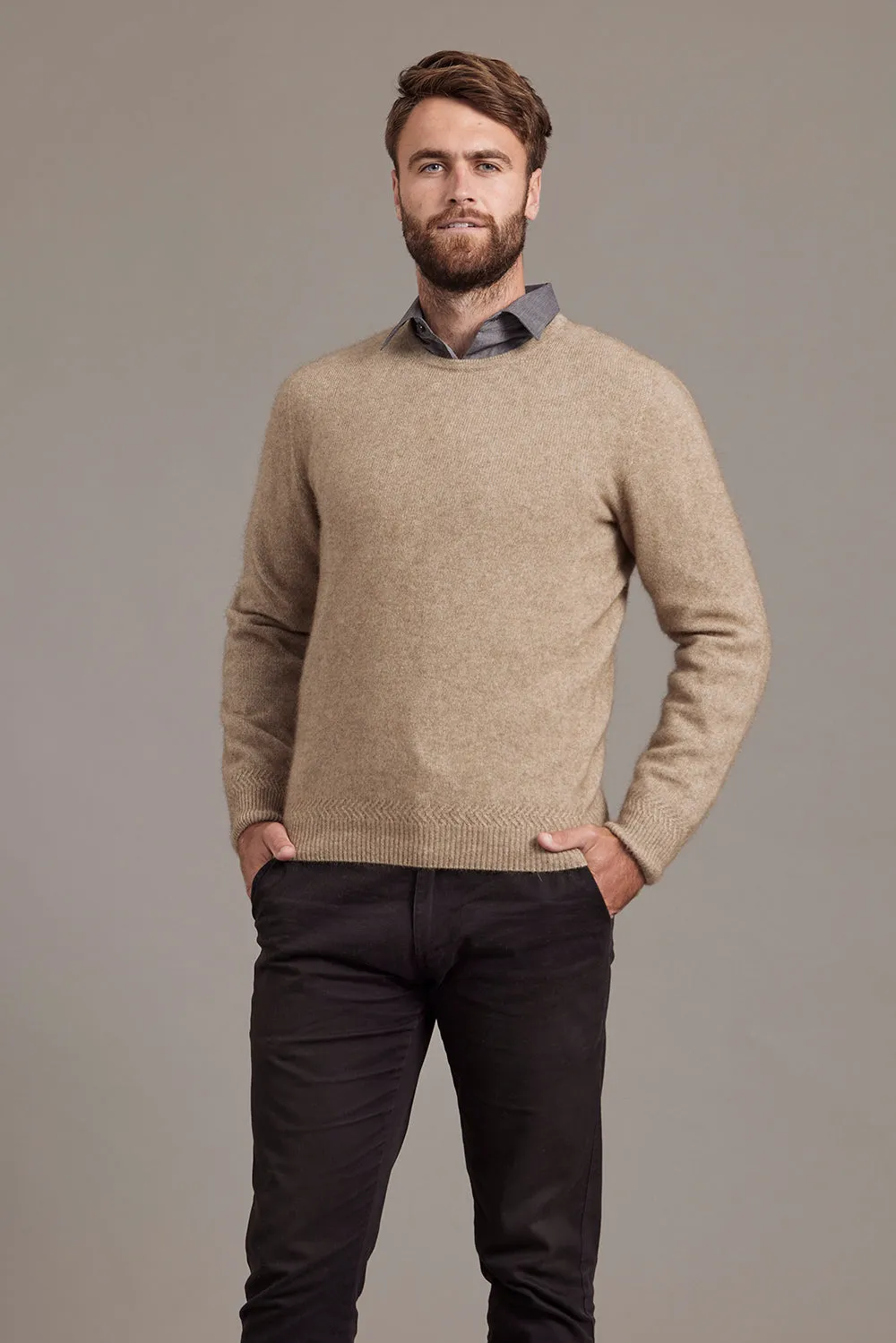 Rack Stitch Crew Neck Jersey